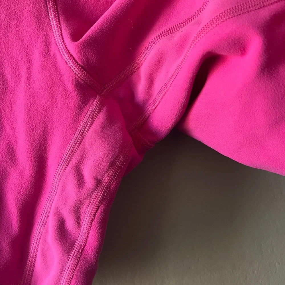 Lululemon Hot Pink High Rise Biker Shorts Size 14 - Picture 2 of 6